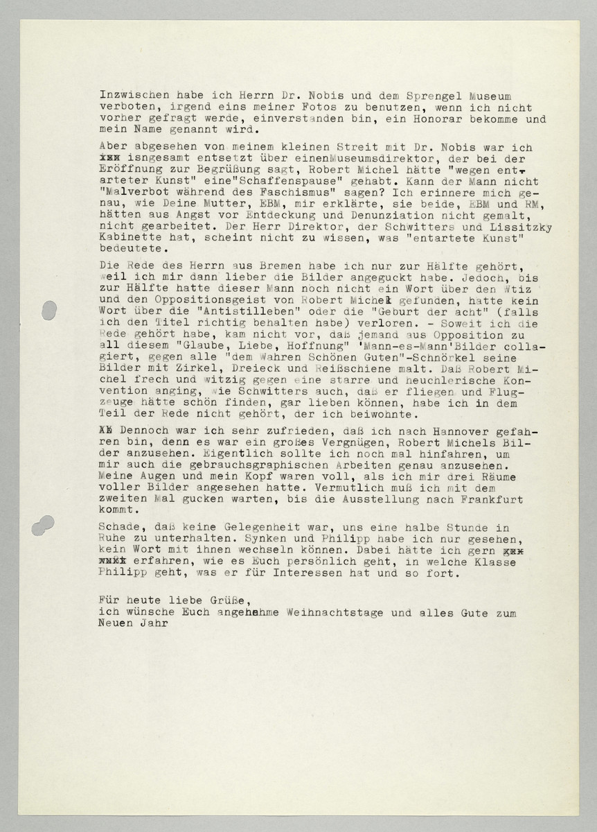 Brief von Abisag Tüllmann an Hans Michel, 16.12.1988 (2) - 