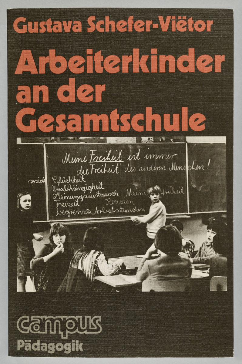 Gustava Schefer-Viëtor, Arbeiterkinder an der Gesamtschule (Cover), 1978 - 